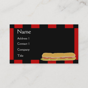 Carte de visite de Hoagie d'épicerie