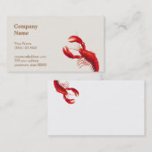 Carte de visite de homard (Devant / Derrière)