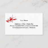 Carte de visite de homard rouge | modèle de fruits (Dos)