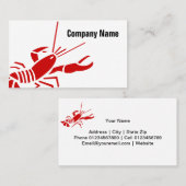 Carte de visite de homard rouge | modèle de fruits (Devant / Derrière)