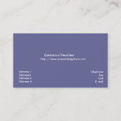 Carte de visite "de houblonnage de fleur" (Dos)