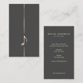 Carte de visite de huitième note de musique minima (Devant / Derrière)