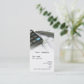 Carte de visite de "industrie mécanique" (Debout devant)