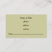 Carte de visite de Jacquard foncé professionnel (Dos)