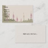 Carte de visite de jardin de digitale (Devant / Derrière)