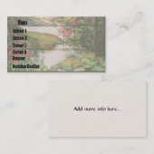 Carte de visite de jardin de l'eau en verre (Devant / Derrière)