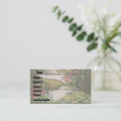 Carte de visite de jardin de l'eau en verre (Debout devant)