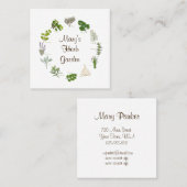 Carte de visite de jardin Herbe Personnalisé (Devant / Derrière)