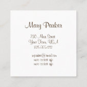 Carte de visite de jardin Herbe Personnalisé (Dos)