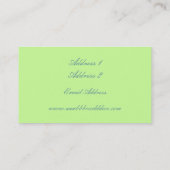 Carte de visite de jardin vintage (Dos)