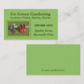 Carte de visite de jardinage avec outils personnal (Devant / Derrière)