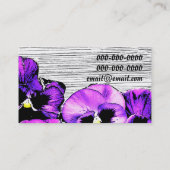 carte de visite de jardinage de pensées (Dos)