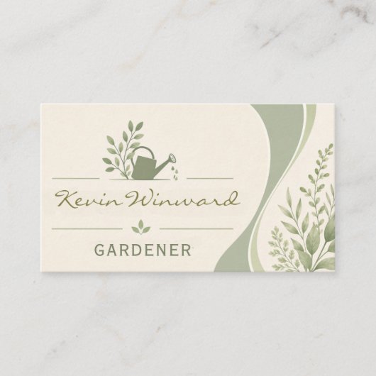 Carte de visite de jardinier (Devant)