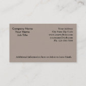 Carte de visite de jardinier de jardin paysager (Dos)