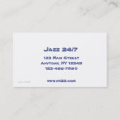 Carte de visite de jazz (Dos)