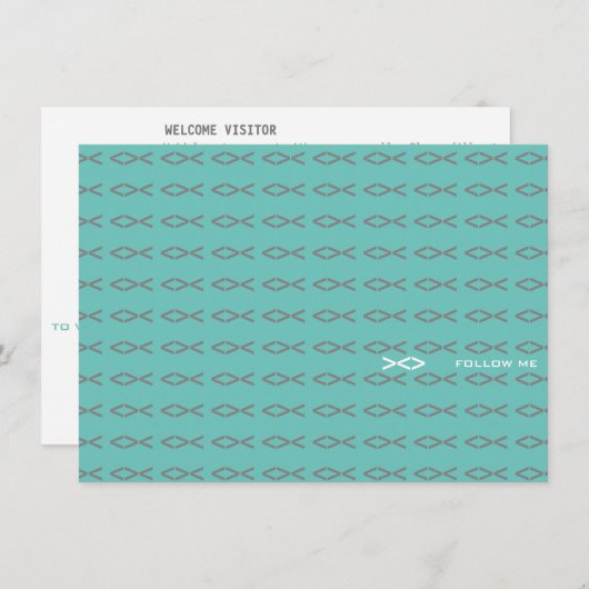 Carte de visite de Jésus Fish Text (Devant / Derrière)