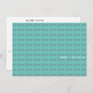 Carte de visite de Jésus Fish Text