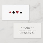 Carte de visite de jeu de casino (Devant / Derrière)