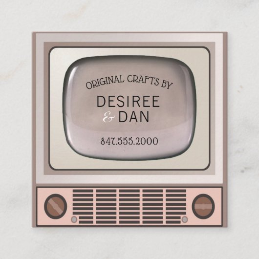 carte de visite de jeu de télévision vintage (Devant)