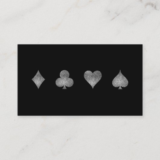 Carte de visite de jeu du casino Faux Silver Parti (Devant)