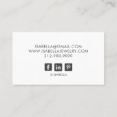 Carte de visite de joaillerie simple (Dos)