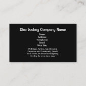 Carte de visite de jockey de disque (Dos)