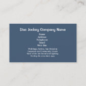 Carte de visite de jockey de disque (Dos)