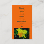 Carte de visite de jonquille orange jaune (Devant)