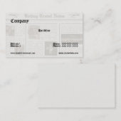 Carte de visite de journal (Devant / Derrière)