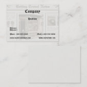 Carte de visite de journal (Devant / Derrière)