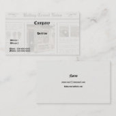 Carte de visite de journal (Devant / Derrière)