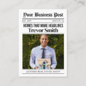 Carte de visite de journal, agent immobilier moder (Devant)