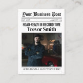 Carte de visite de journal, Auto Réparer voiture M (Devant)