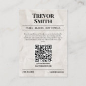 Carte de visite de journal, Barbier & Grooming Sty (Dos)