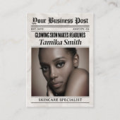 Carte de visite de journal, esthéticien (Devant)