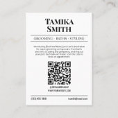 Carte de visite de journal, Groomer pour animaux e (Dos)