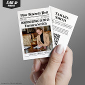 Carte de visite de journal, notaire mobile certifi