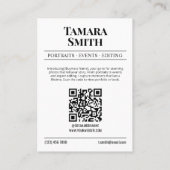 Carte de visite de journal, photographe profession (Dos)