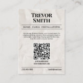 Carte de visite de journal, Plumber Plumbing Pro (Dos)