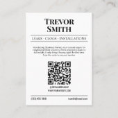 Carte de visite de journal, Plumber Plumbing Pro (Dos)