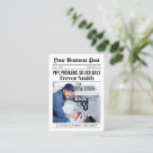 Carte de visite de journal, Plumber Plumbing Pro (Debout devant)