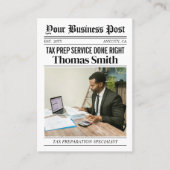 Carte de visite de journal, Service de préparation (Devant)