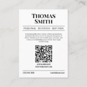 Carte de visite de journal, Service de préparation (Dos)