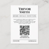 Carte de visite de journal, Services de bardeaux d (Dos)