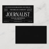 Carte de visite de journal vintage (Devant / Derrière)