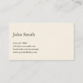 Carte de visite de journalisme de script d'écritur (Dos)