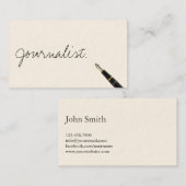 Carte de visite de journalisme de script d'écritur (Devant / Derrière)