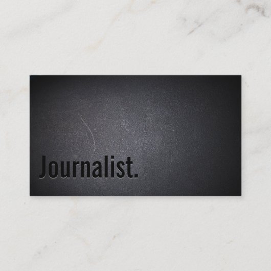 Carte de visite de journalisme professionnel Black (Devant)