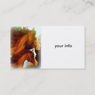 carte de visite de jument et de poney