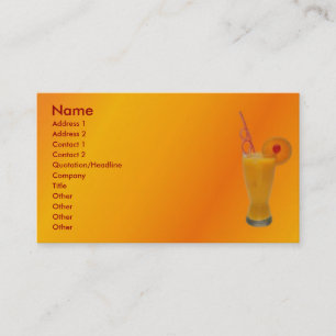 Carte de visite de jus d'orange